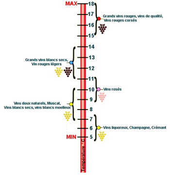 Températures des vins